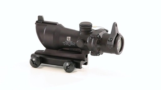 Trijicon ACOG 4x32mm Crosshair/Amber Center Reticle Rifle Scope .223 Ballistic 360 View - image 9 from the video